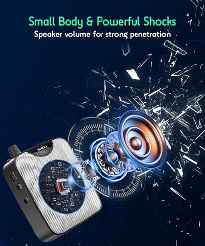 SHIDU 35W Power Voice Amplifier with Bluetooth Wireless Lavalier Microphone, Portable Teacher Mic with Speaker Personal Clip On Microphone System for Teacher Meeting Training-M500 (Black) - color: Black