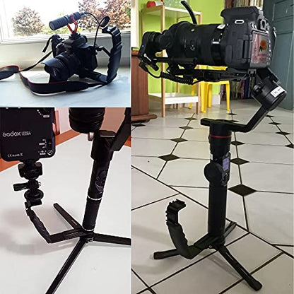 L-Shape Flash Bracket with Dual Flash Cold Shoe Mount Tripod Screw Versatile for Camcorder Microphone DSLR Canon/Nikon/Sony/Yongnuo/Flash Stand