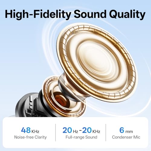 Mini Wireless Lavalier Microphone for iPhone ipad Android, Noise Reduction and Mute, 33h Charging Case, Plug & Play, 131FT Range, Mini Lapel Mic for Video Recording, Vlogging, YouTube