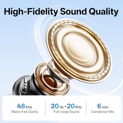 Mini Wireless Lavalier Microphone for iPhone ipad Android, Noise Reduction and Mute, 33h Charging Case, Plug & Play, 131FT Range, Mini Lapel Mic for Video Recording, Vlogging, YouTube