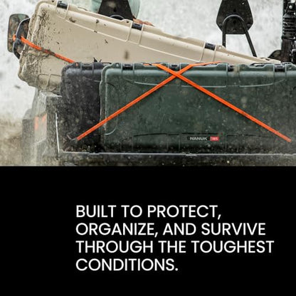 NANUK 910 Hard Case with Customizable Cubed Foam, IP67 Waterproof & Crushproof, Rugged Construction for Ultimate Protection, Made in North America – Tan (14.3” x 11.1” x 4.7”) - color: Tan, style: Cubed Foam