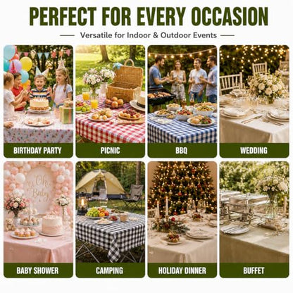 24 Pcs Clear Tablecloth Clips for Indoor Outdoor Tables, Windproof Plastic Table Cloth Holder Clips for Thick Tables, Transparent Picnic Table Cover Clip Clamps for Securing Tablecloths Large - size: Large