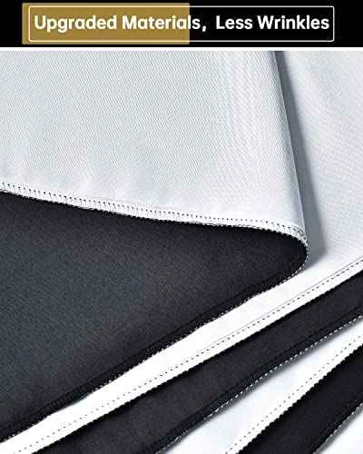 UTEBIT 5x6.5ft White Black Backdrop with 4 Spring Clamps (Without Stand) | 2-in-1 Collapsible Black White Screen Backdrop Revisible for Photography Photoshoot Portraits Party Video Studio - size: 5 * 6.5FT
