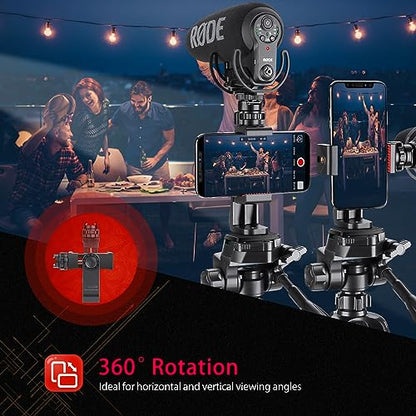 Zeadio Wireless Smartphone Stabilizer, Vlogging Video Handle Grip, with Clamp Mount and Remote Shutter for iPhone and Android Phone and Other Smartphone