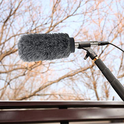 YOUSHARES NTG3 Microphone Windscreen - Deadcat/Windmuff for Rode NTG-3, Sennheiser MKH416 Shotgun Mic, Wind Shield Up to 7.1" Long - color: NTG3 Shag