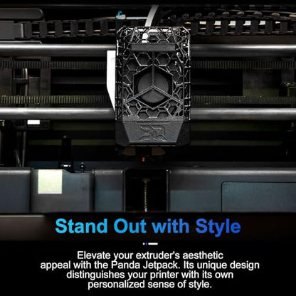 BIQU Panda Jetpack Nylon Printhead Front Cover + Cooling Fan Duct for Bambu-Lab P1/X1 3D Printers, Lightweight High Positioning Accuracy Fully Suitable for Panda Revo/Flow - size: Panda Jet Pack V1 Black