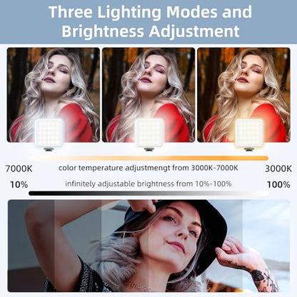 Zeadio LED Video Light, 3000K-7000K Dimmable Camera Fill Light with CRI>95, USB-C Rechargeable Pocket Light for Photography, Vlogging, Live Streaming, Compatible with Camera, Tripod, Phone Cage etc - color: LED, size: Pack of 1