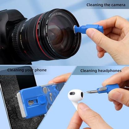 All-in-1 Keyboard Cleaner and Laptop Cleaning Kit - Professional Computer Screen-Safe Tools for MacBook and Electronics - Portable Brush Set for Gamers and Remote Professionals, SkyBlue - color: SkyBlue