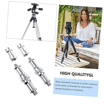 Tripod Screw Adapter 1/4 to 3/8 Converter Quick Release Light Stand Screw 4-Piece Set for Camera Monopod and Flash Stands