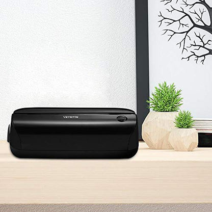 Electric 3 Hole Paper Punch, VEYETTE Paper Puncher with Adapter for Office School Studio, 20 Sheet Capacity, AC or Battery Black - color: Black