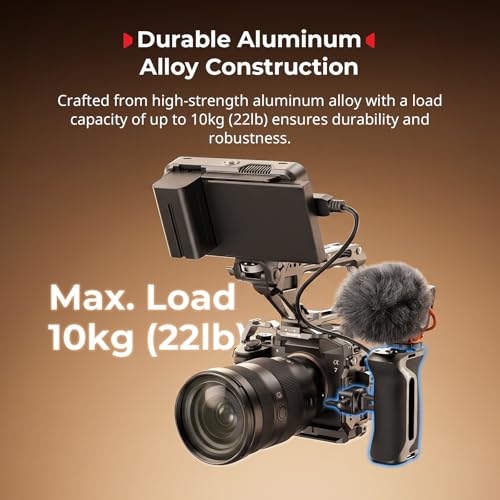 SmallRig Aluminum Camera Side Handle with NATO Clamp, Universal Ergonomic Side Handgrip with 36mm Vertical Adjustment, NATO Rail Included - style: NATO Side Handle