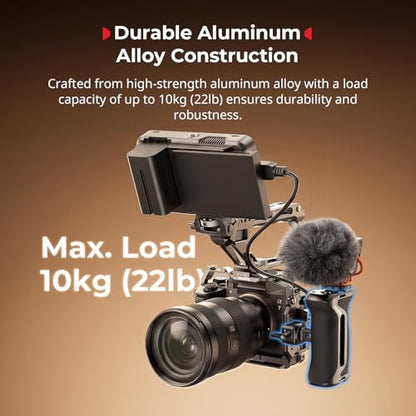 SmallRig Aluminum Camera Side Handle with NATO Clamp, Universal Ergonomic Side Handgrip with 36mm Vertical Adjustment, NATO Rail Included - style: NATO Side Handle