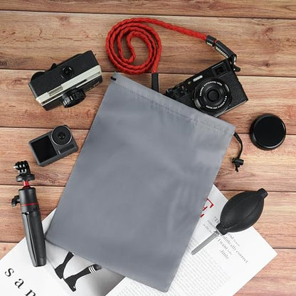PALTERWEAR Drawstring Bag with Toggle - Nylon Cinch and Ditty Pouch Six-Pack (Gray, 9 x 12 Inch, Set of 6) - color: Gray, size: 9 x 12 Inch
