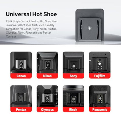 Godox FS-R Single Contact Folding Hot Shoe Riser, HotShoe Extender Mount Adapter Compatible with iM30, iM20, iM22 for Flexible Flash Positioning