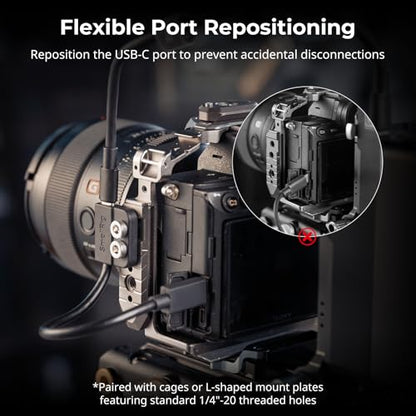 SMALLRIG USB-C Male to Female Data Cable (7.9 inch), 240W Fast Charging / 20Gbps Data Transfer, for Camera Cages & L-Shaped Plates, USB 3.2 Gen 2x2-5078 - style: Male to Female（Straight）