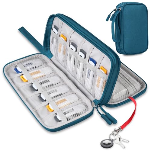 Lacdo USB Flash Drive Case Thumb Drive Holder Case Organizer Portable Electronic Accessories Storage Bag for SanDisk/SamData/Samsung USB Flash Drives Jump Drive Memory Stick, Cable, Medium Size-Green - color: Green, size: Medium