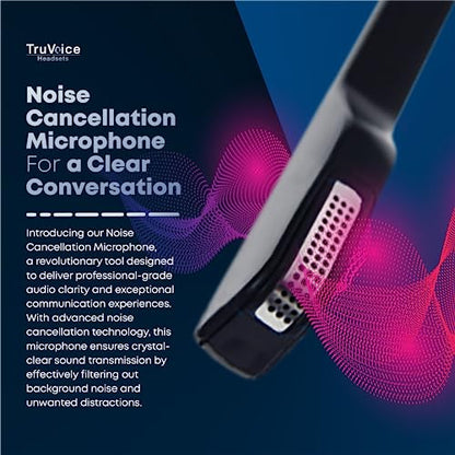 TruVoice Computer Dual Headset Bundle for Office Training | Monitoring | Supervising : Includes 2 x HD550 Headset with NC Microphone, Training Y Splitter + USB Cable Compatible with PC and Softphones