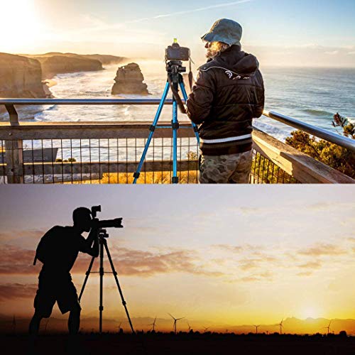 Victiv 72 inch Camera Tripod, Tall Tripod for Camera Cell Phone, Heavy Duty Camera Tripod Stand, Professional Aluminum Monopod, Compatible with Canon Nikon Sony DSLR Cameras - Blue - color: Blue
