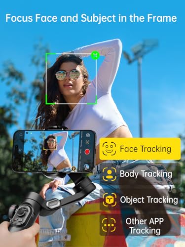 AOCHUAN Phone Gimbal Stabilizer, 3-Axis Smartphone Foldable Handheld Gimbal for iPhone with Focus Wheel, TikTok/YouTube Vlog Stabilizer for iPhone 17/16/15/14/13 Pro Max & Android – Smart XE - style: Smart XE