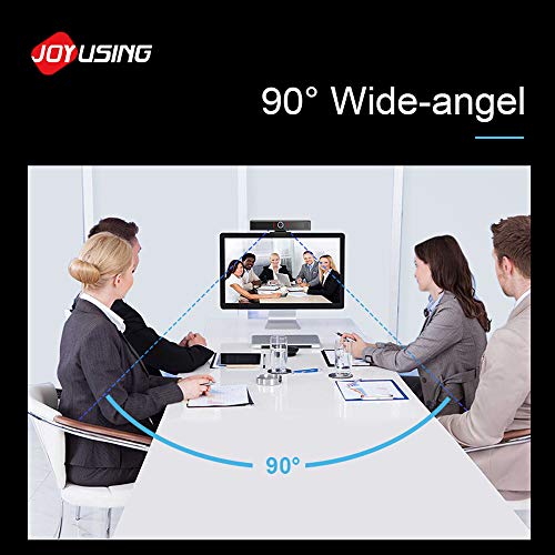 JOYUSING All-in-One Video and Audio Conferencing System 1080P HD Conference Webcam with Microphone and Speaker for Small Meeting Rooms Wide Angle (Black)
