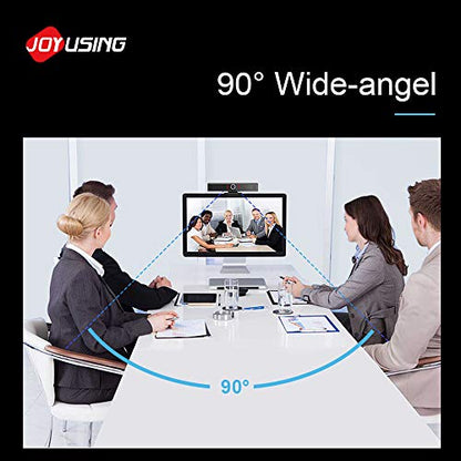 JOYUSING All-in-One Video and Audio Conferencing System 1080P HD Conference Webcam with Microphone and Speaker for Small Meeting Rooms Wide Angle (Black)