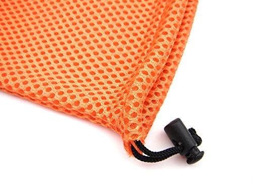 ALL in ONE 6pcs Nylon Mesh Drawstring Bag Pouches for Mini Stuff Cellphone Mp3 9x14cm (3.5x5.5 Inch) (Mixed Clor) - color: Mixed Clor