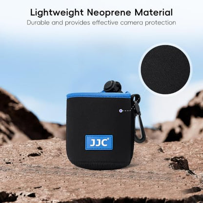 JJC Drawstring Neoprene Camera Lens Pouch Case, Protective Lens Bag for DLSR Mirrorless Lenses Up to 3.9 x 11.0" (D X H) for Canon EF 70-200mm EF 100-400mm EF 70-300mm AF-S 70-200mm and More - size: XXL (3.9" x 11")