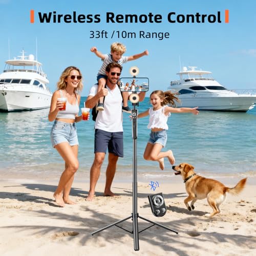 Auto Face Tracking Selfie Stick Tripod for iPhone with Light 360 Rotation that Follows Your Movement 70.9" Camera Tripod Stand with Remote for Content Creator Vlog Live Stream Video Recording - style: A-Auto Face Tracking Tripod with 2 Ring Light