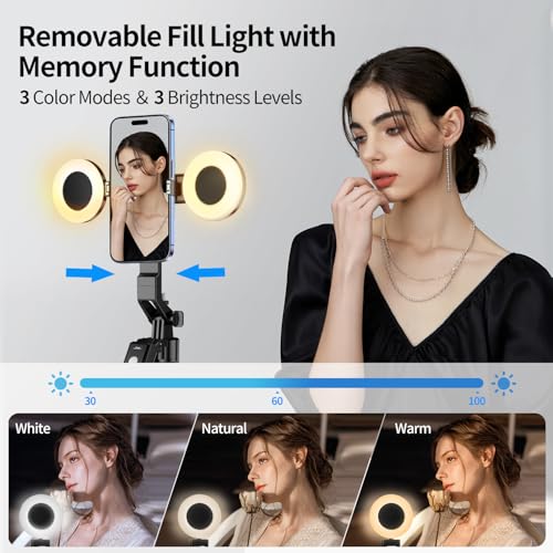 yAyusi Magnetic Vlogging Kit for iPhone/Android, 71" Auto Face Tracking Tripod for iPhone with Light, Magnetic Microphone/Remote Control, Content Creator Essentials Starter Kit for TikTok and YouTube