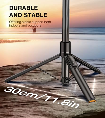for Mag Safe Tripod for iPhone, 360° Angle for Front & Rear Shooting, 65” Selfie Stick for iPhone Android with Remote & Metal Ring,Magnetic Tripod Stand for Video Recording Travel Vlog Live Streaming