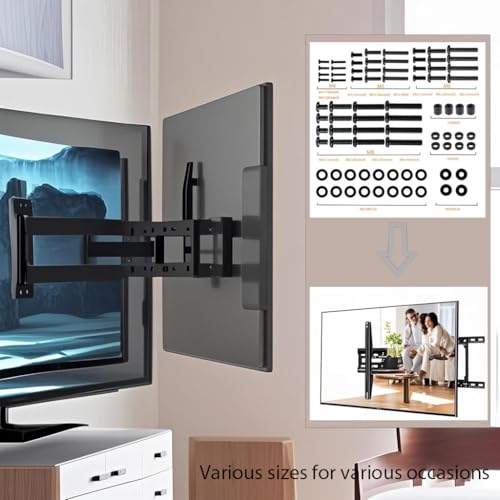 Universal TV Mounting Hardware Kit | M4/M5/M6/M8 Screws & Spacers | VESA-Compatible for TVs & Monitors Up to 80" | Organized & Labeled for Quick Installation
