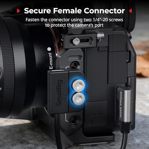 SMALLRIG USB-C Cable Male to Female [20Gbps, 240W], with 1/4''-20 Screws for Camera Cage, L-Shape Mount Plate, USB 3.2 Gen 2x2 Fast Data Transfer & Power Delivery Cable - 5595 - style: Male to Female（Angled）