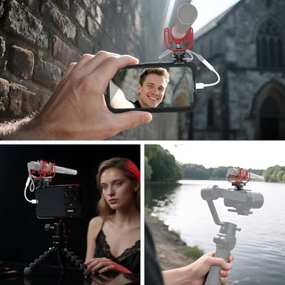NEEWER Microphone Shock Mount with Cold Shoe, 1/4" Thread for Camera Cages, Boom Arm Pole Stands, Tripods, Mic Holder Compatible with VM15 Rode NTG Series Sennheiser MKE600 Audio Technica AT875R, MH1 - style: MH1