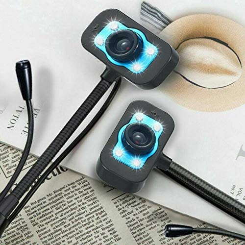Computer Camera USB HD Webcam 1280 * 1024 USB Driver Free Web Camera with Built-in Noise Reduction Microphone for Laptop Live Broadcast Video (Color : As Show)