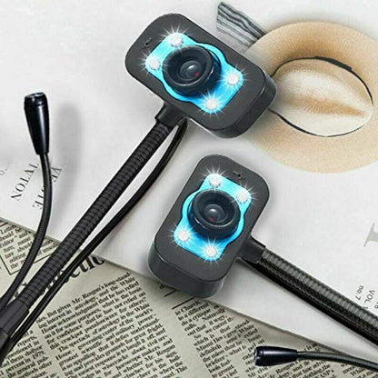 Computer Camera USB HD Webcam 1280 * 1024 USB Driver Free Web Camera with Built-in Noise Reduction Microphone for Laptop Live Broadcast Video (Color : As Show)