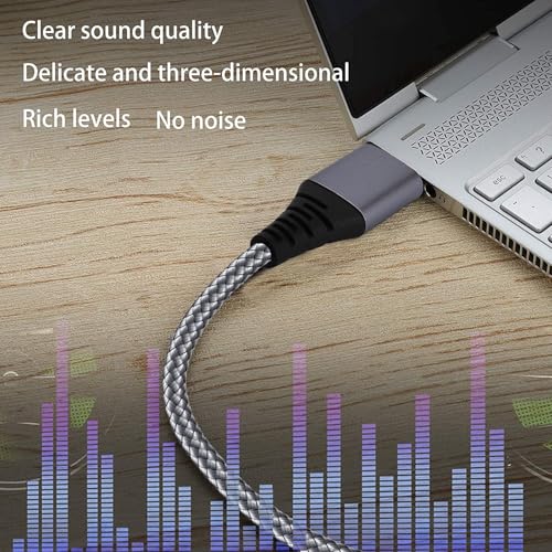USB to 6.35mm 1/4 inch TRS Audio Stereo Cable 10FT,USB-A to 6.35mm Quarter inch Aux Jack Stereo Cable for Laptop, WindowsAmplifier, Mixer, Home Theater, Speaker ect - size: 10Feet