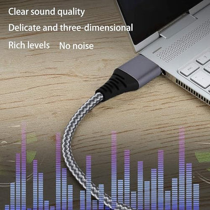 USB to 6.35mm 1/4 inch TRS Audio Stereo Cable 10FT,USB-A to 6.35mm Quarter inch Aux Jack Stereo Cable for Laptop, WindowsAmplifier, Mixer, Home Theater, Speaker ect - size: 10Feet