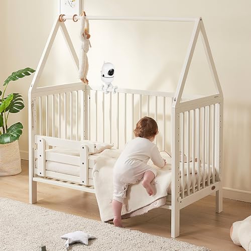 Tripod Baby Monitor Mount for HelloBaby HB65/HB40/HB6550/ HB6560/ HB6240/ HB6148/HB66/HB6339, ANMEATE 549/SM935E, Flexible Baby Camera Mount Attach Your Camera Wherever You Want (Camera NOT Include) - color: White