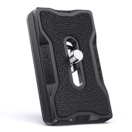 K&F CONCEPT K-28 Camera Tripod Quick Release Mounting Plate - color: Black 1 Pack