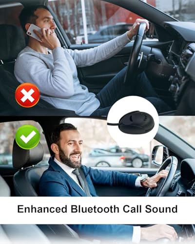 3.5mm Car Stereo Microphone, Vehicle External Handsfree Radio Mic Replacement with 2.5mm Adapter for Pioneer Boss JVC Jensen Head Unit Car Stereo Enabled Audio GPS DVD CD, 3M Cable