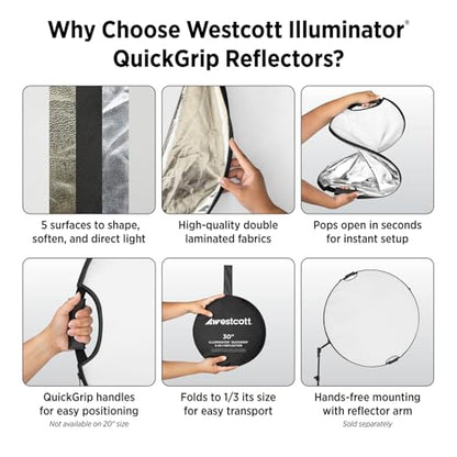 Westcott Illumintor QuickGrip 5-in-1 Reflectors (50" (127 cm)) - size: 50" (127 cm)
