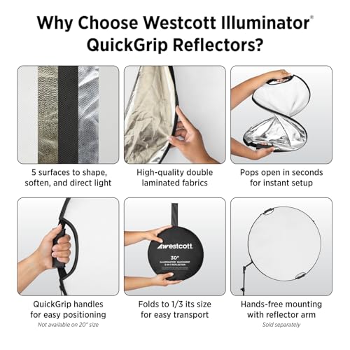 Westcott Illumintor QuickGrip 5-in-1 Reflectors (40" (101.6 cm)) - size: 40" (101.6 cm)