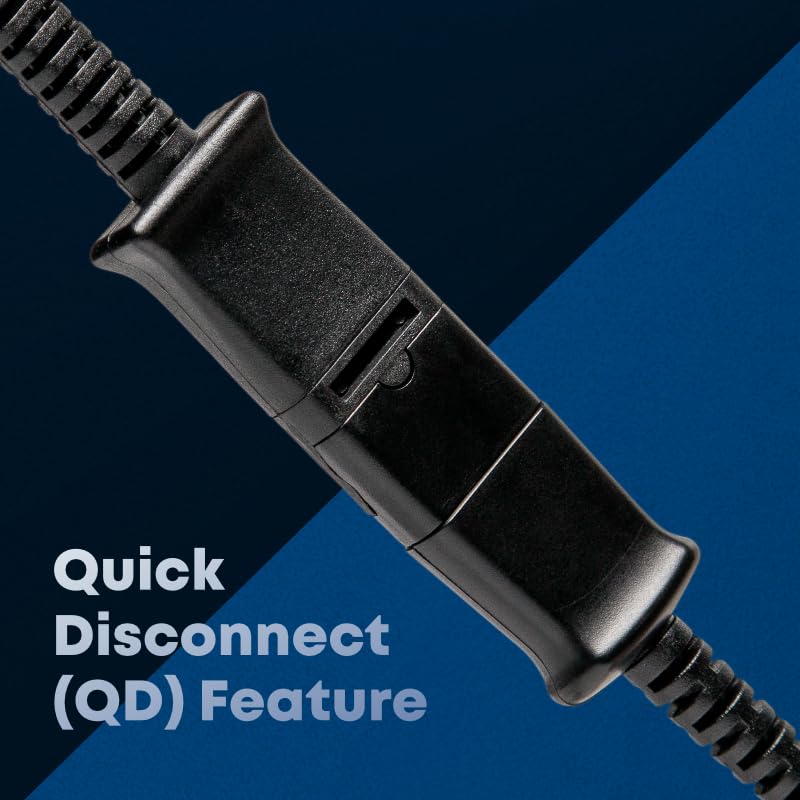 USB to QD Adapter Cable Compatible with any Plantronics, Poly or TruVoice Headset with a Quick Disconnect (QD) - Includes in-Line Volume Control and Mute Functionality
