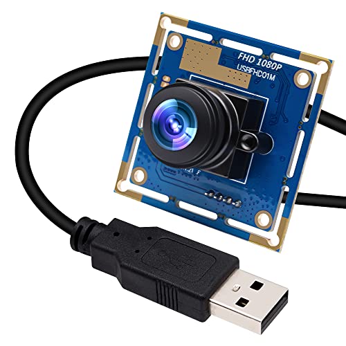 ELP USB Fisheye Camera - 180 Degree 1080P Wide Angle Webcam, High Speed 100fps for Windows, Linux, Android, Mac