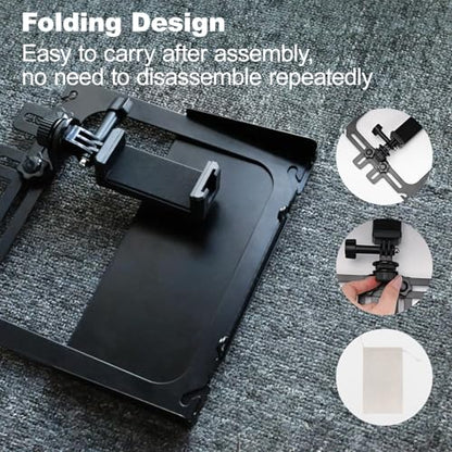 Cell Phone Fence Mount with Shade, Game Recording Mounting Kit Works with Gamechanger, iPhone, Mevo Start, Phones, and GoPro, for Recording Baseball,Softball and Tennis Games