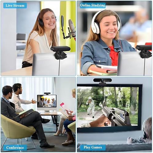High-Definition USB Camera, 1080P/2K/4K, Built-in Microphone, Perfect for Online Teaching and Live Streaming - color: 2k