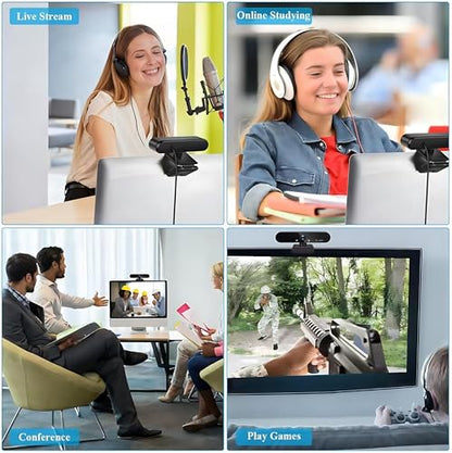 High-Definition USB Computer Camera, 1080P/2K/4K, Built-in Microphone for Online Teaching, Live Streaming, and Video Calls - color: 4k