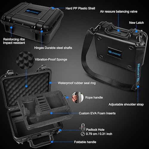 Lekufee Travel Waterproof Hard Case for Insta360 Ace Pro 2, Action Camera, and Accessories(Case Only)