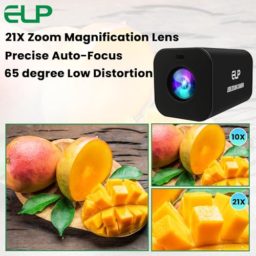 ELP 21X Zoom 4K 30fps USB Camera 1080P 60fps HDMI USB Webcam Autofocus Manual Focus PC Web Cam H.265 H.264 High Speed Web_Camera for Church Streaming Video Conference (21X Zoom) - style: 21X Zoom