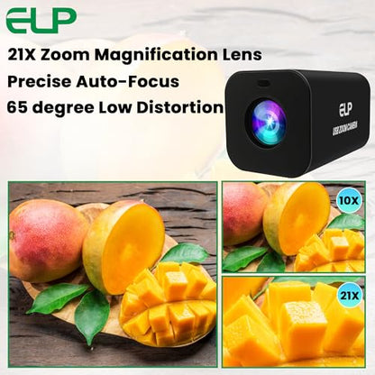 ELP 21X Zoom 4K 30fps USB Camera 1080P 60fps HDMI USB Webcam Autofocus Manual Focus PC Web Cam H.265 H.264 High Speed Web_Camera for Church Streaming Video Conference (21X Zoom) - style: 21X Zoom